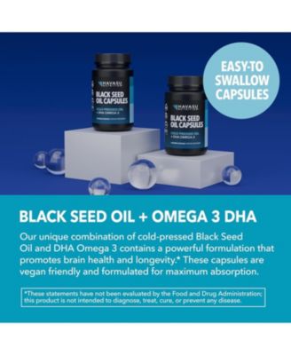 Black Seed Oil + DHA Liquid Capsules, 60ct