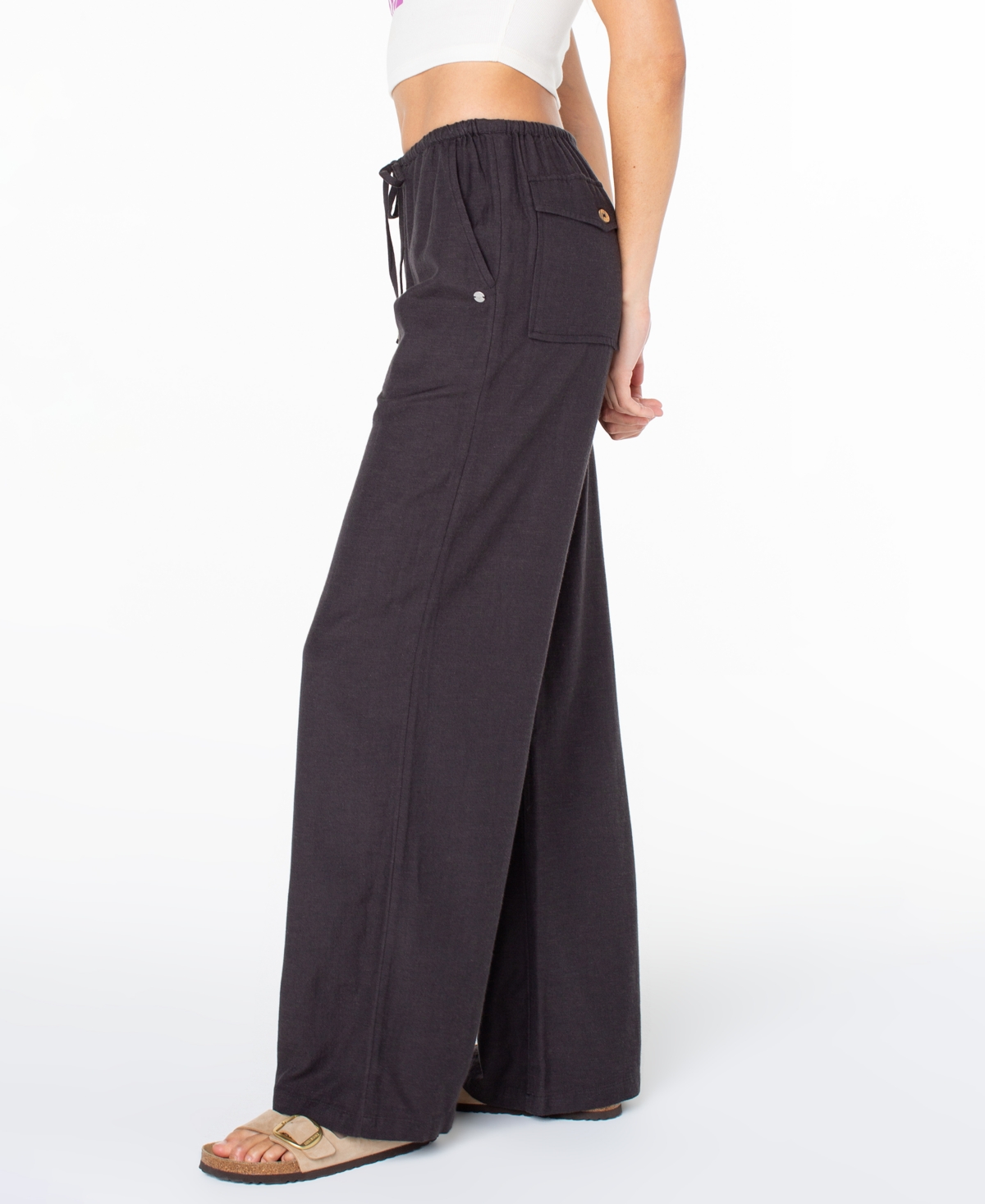 Roxy Women's Iyla Wide Leg Surf Pants In Black