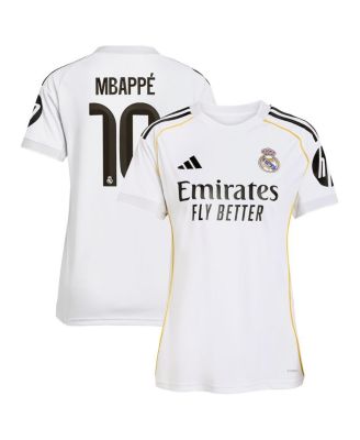 adidas - Women's Kylian Mbapp&eacute; White Real Madrid 2025/26 Home Replica Player Jersey
