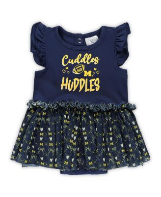 ZooZatz - Baby Girls Navy Michigan Wolverines Onesie Dress