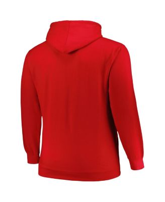 Men's Red Chicago Bulls Hardwood Classics Big Tall Pullover Hoodie