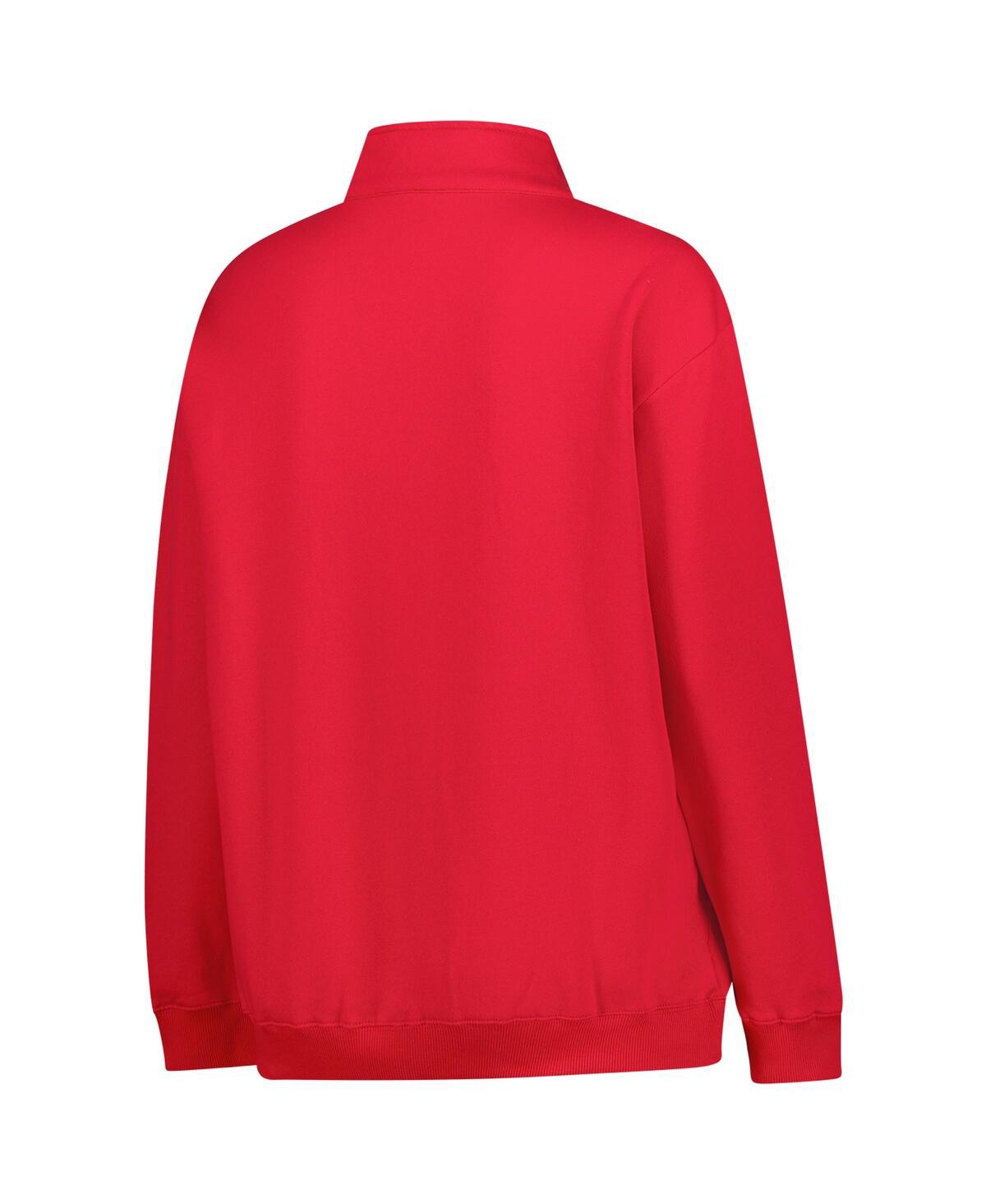 Fanatics Women's Red/Black Georgia Bulldogs Plus Quarter-Zip Pullover Hoodie