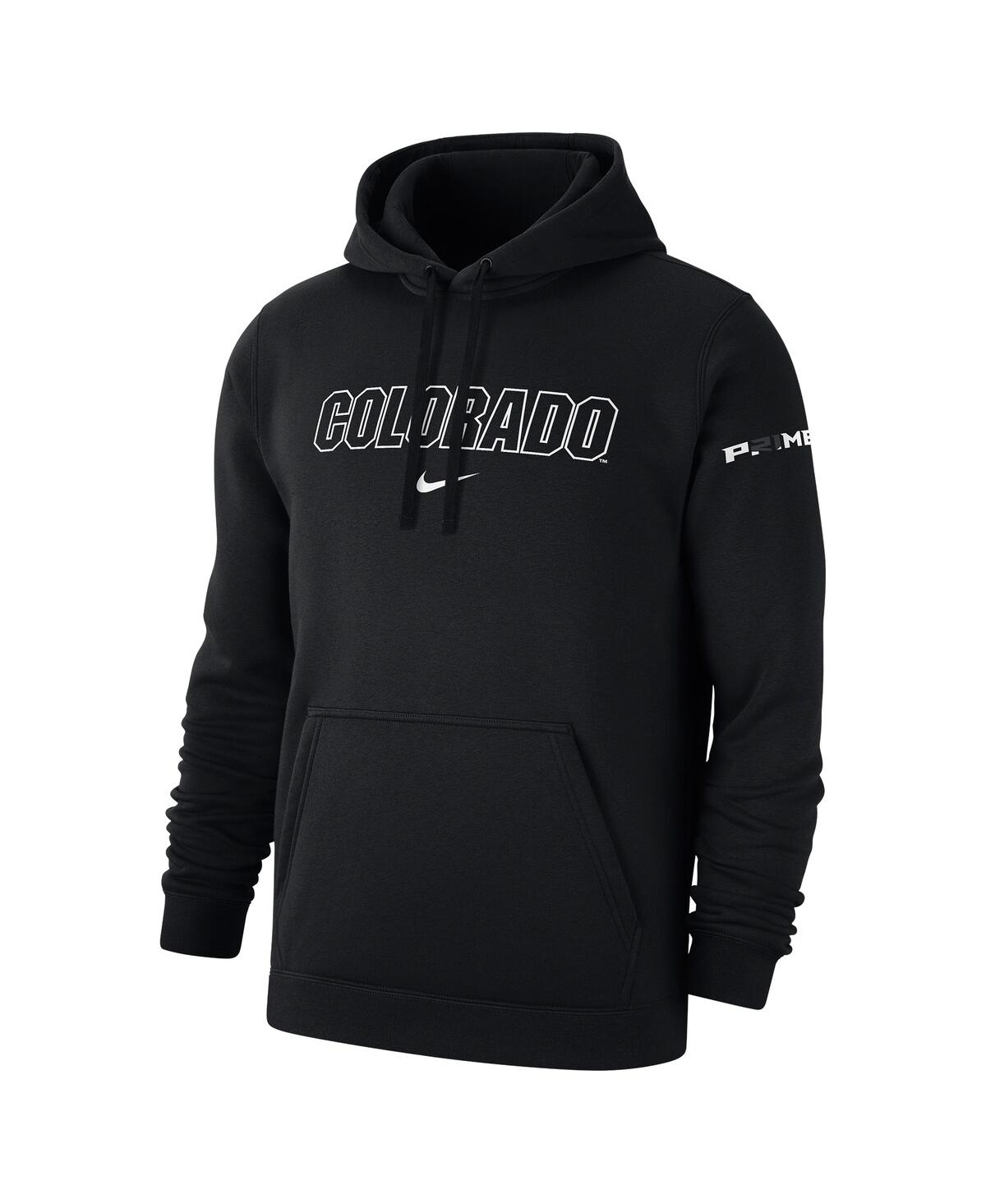 Nike Men's Black Colorado Buffaloes Coach Prime Club Fleece Hoodie In Black