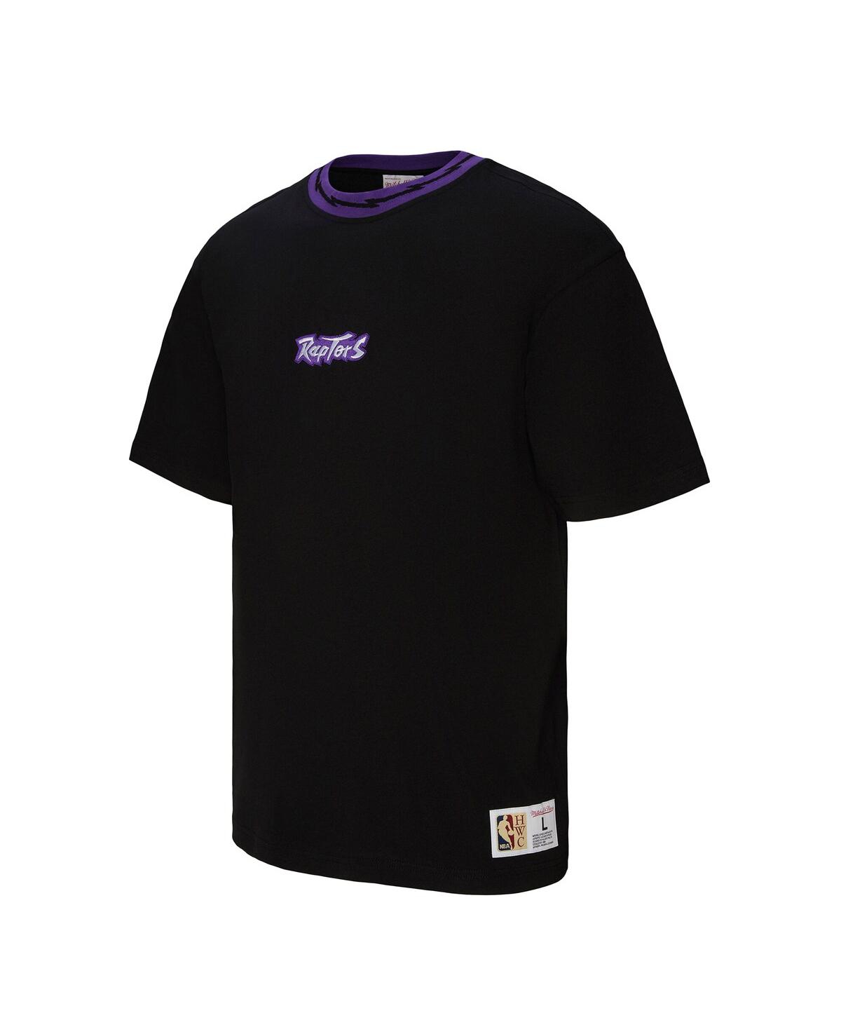 Mitchell & Ness Men's And Women's Black Toronto Raptors Playmaker Logo T-shirt In Black