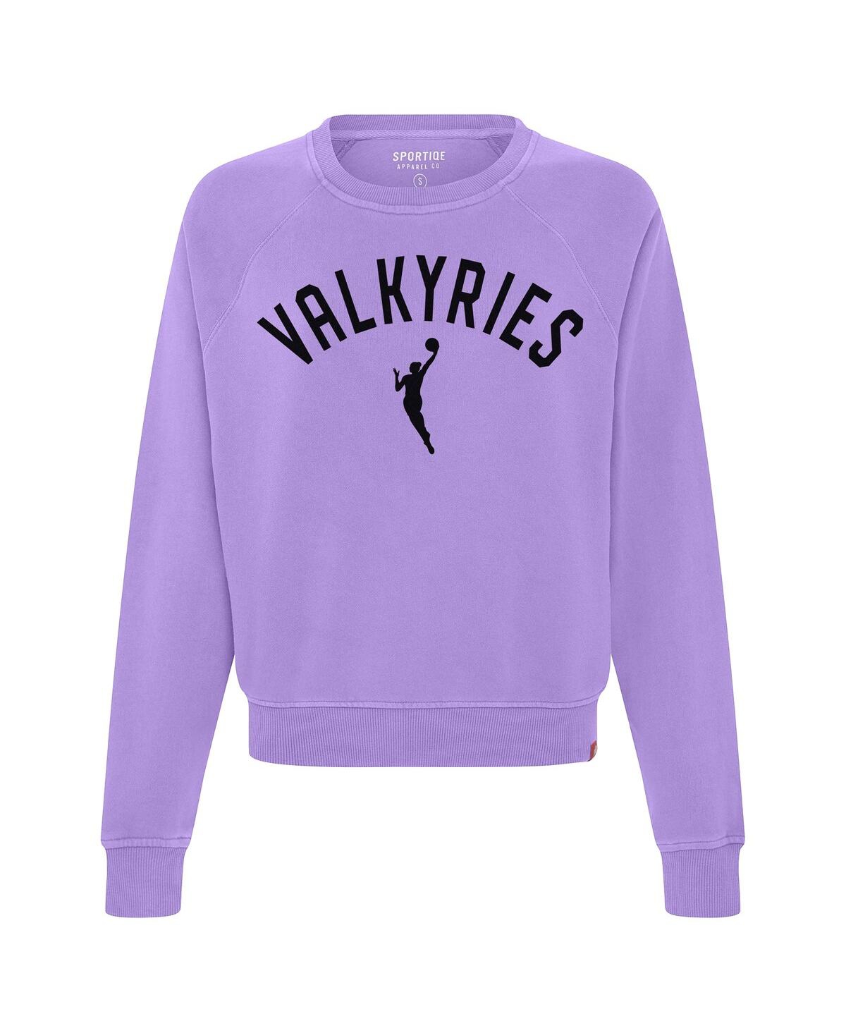 Sportiqe Women's Violet Golden State Valkyries Ashlyn Raglan Sweatshirt In Purple