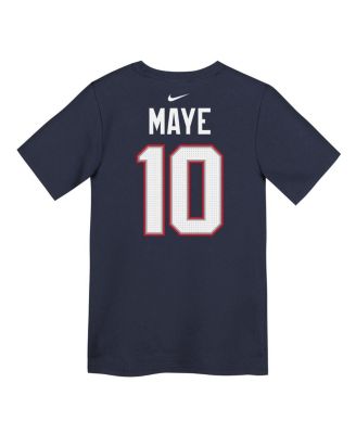 Preschool Drake Maye Navy New England Patriots Player Name Number T-Shirt