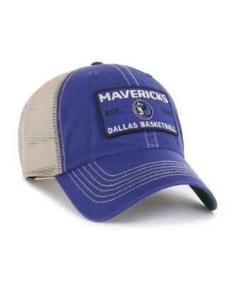 Men's Blue/Tan Dallas Mavericks Wabash Patch Clean Up Adjustable Hat