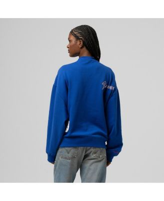 Women's Royal Atlanta Braves Cooperstown Collection Crewneck Sweatshirt