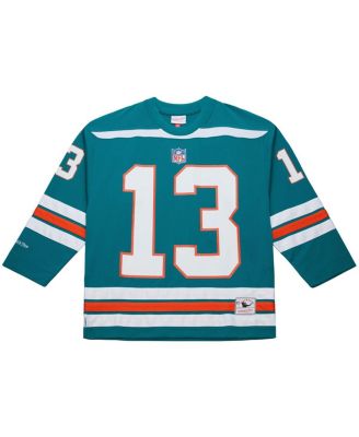 Men's Dan Marino Aqua Miami Dolphins Maxxed Out Fashion Hockey Jersey
