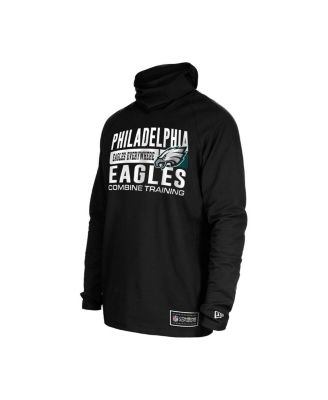 Men's Black Philadelphia Eagles Functional Fandom Balaclava Helmet Stripe Tri-Blend Hoodie