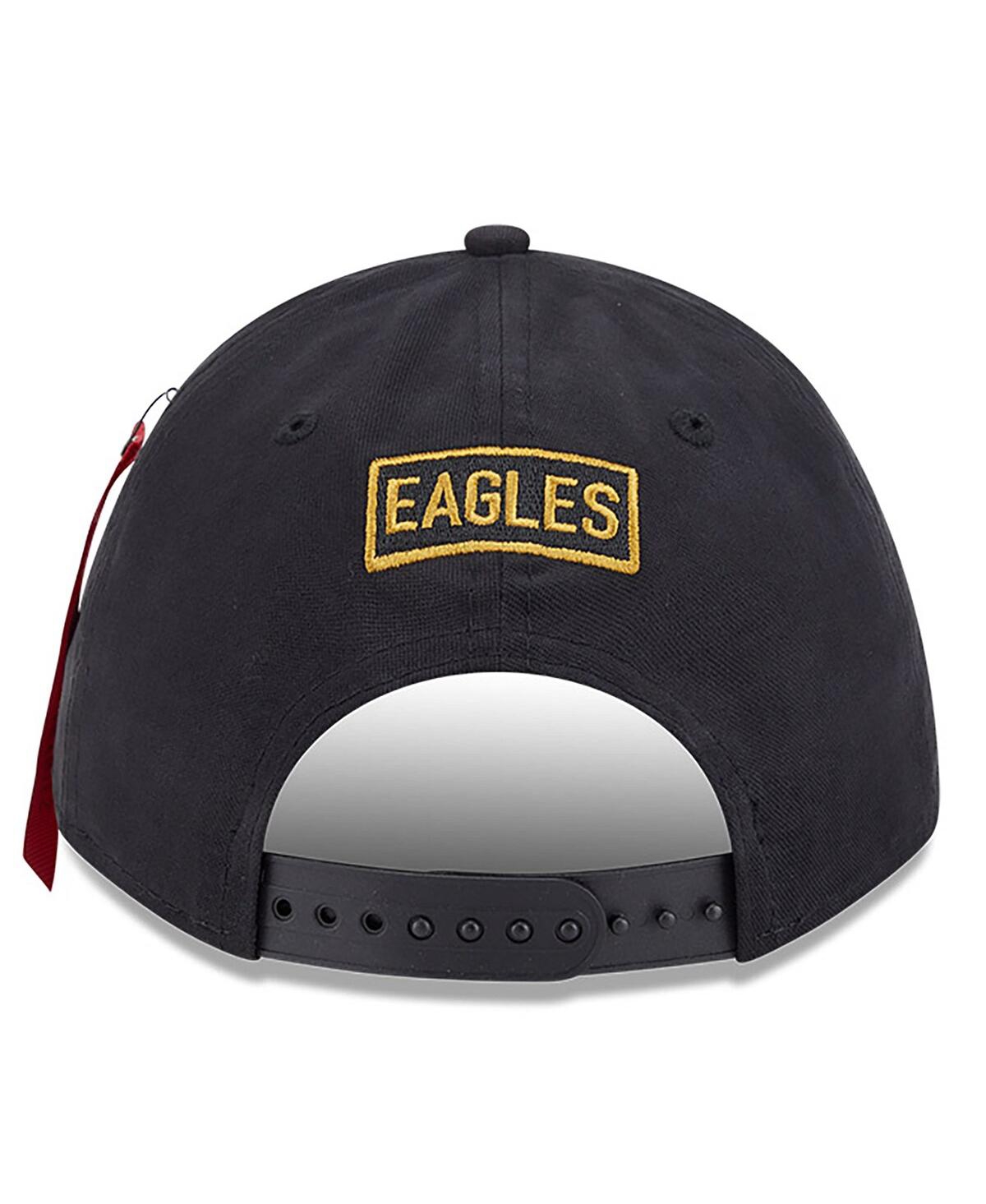New Era x Alpha Industries Men's Black Philadelphia Eagles A-Frame 9FORTY Adjustable Hat