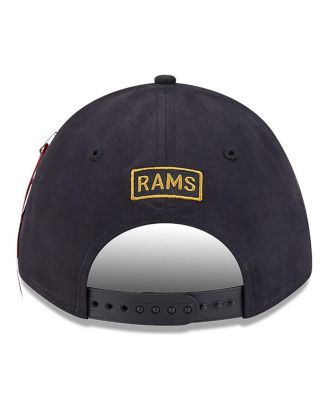 x Alpha Industries Men's Black Los Angeles Rams A-Frame 9FORTY Adjustable Hat