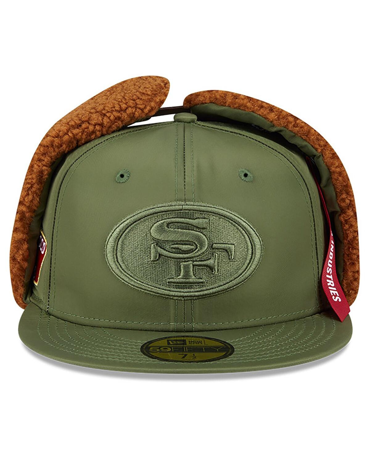 New Era x Alpha Industries Men's Olive San Francisco 49ers Dog Ears 59FIFTY Fitted Hat