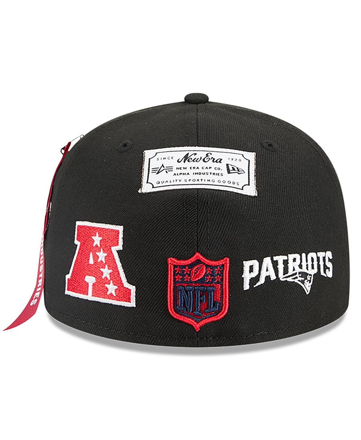 New Era x Alpha Industries Men's Black England Patriots 59FIFTY Fitted Hat
