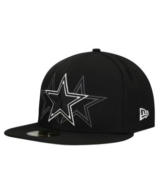 New Era - Men's Black Dallas Cowboys Tri-Hit 59FIFTY Fitted Hat