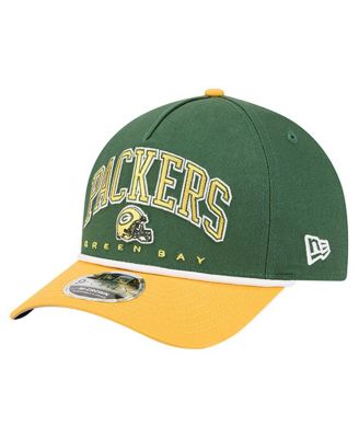 New Era - Men's Green Green Bay Packers Arch COOLERA 9FORTY A-Frame Adjustable Hat