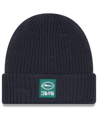 New Era - Men's Charcoal New York Jets 2025 Sideline Cold Weather Cuffed Knit Hat