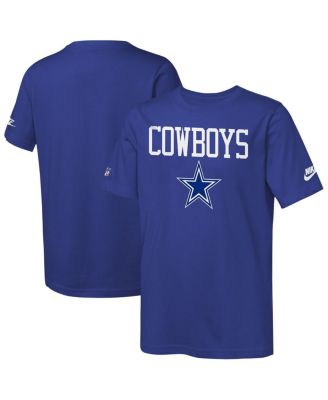 Nike - Big Boys and Girls Navy Dallas Cowboys Sideline T-Shirt
