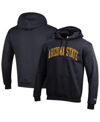 Champion - Men's Black Arizona State Sun Devils Basic Arch Fleece Pullover Hoodie