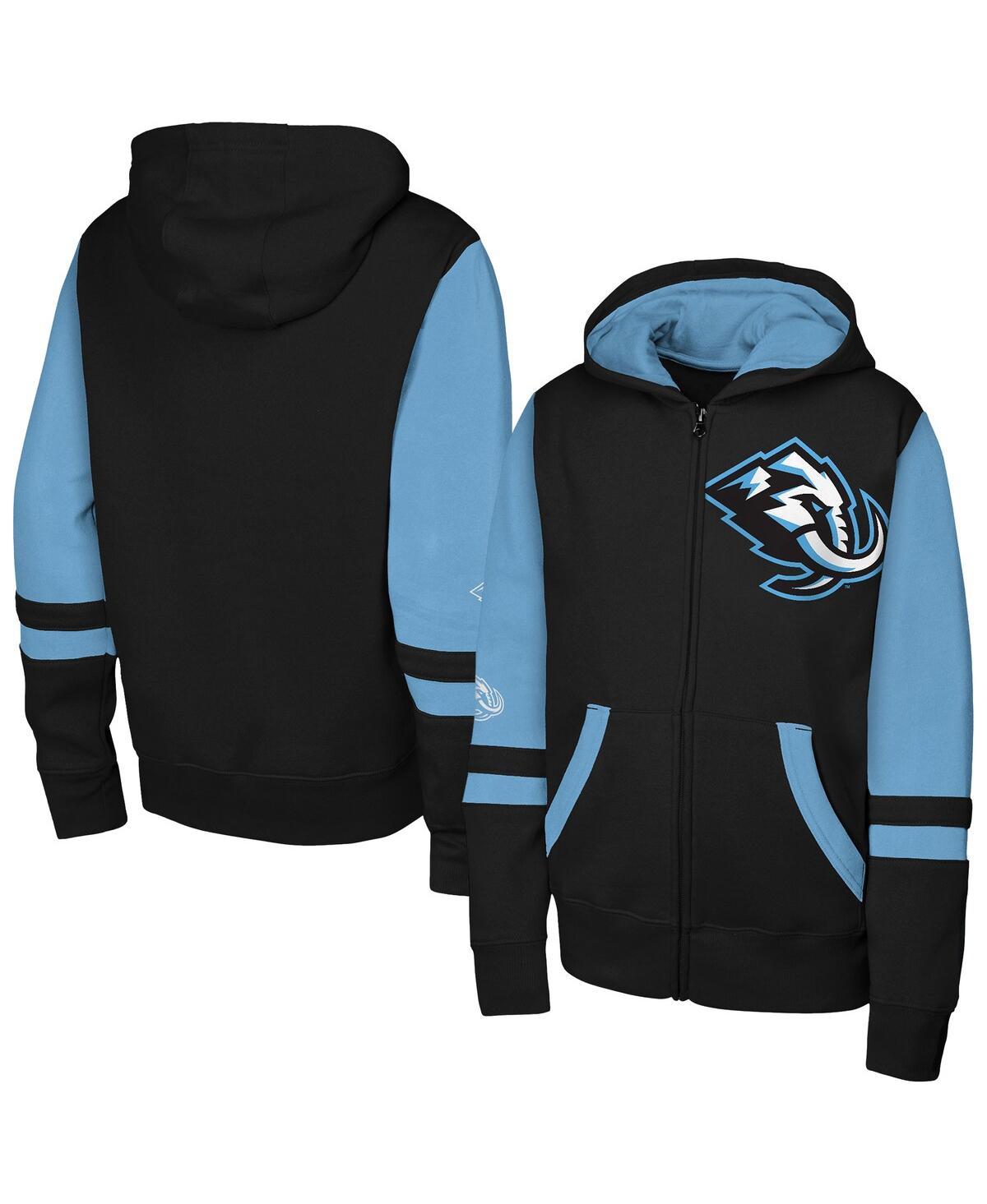 Outerstuff Big Boys and Girls Black Utah Mammoth Face Off Full-Zip Hoodie