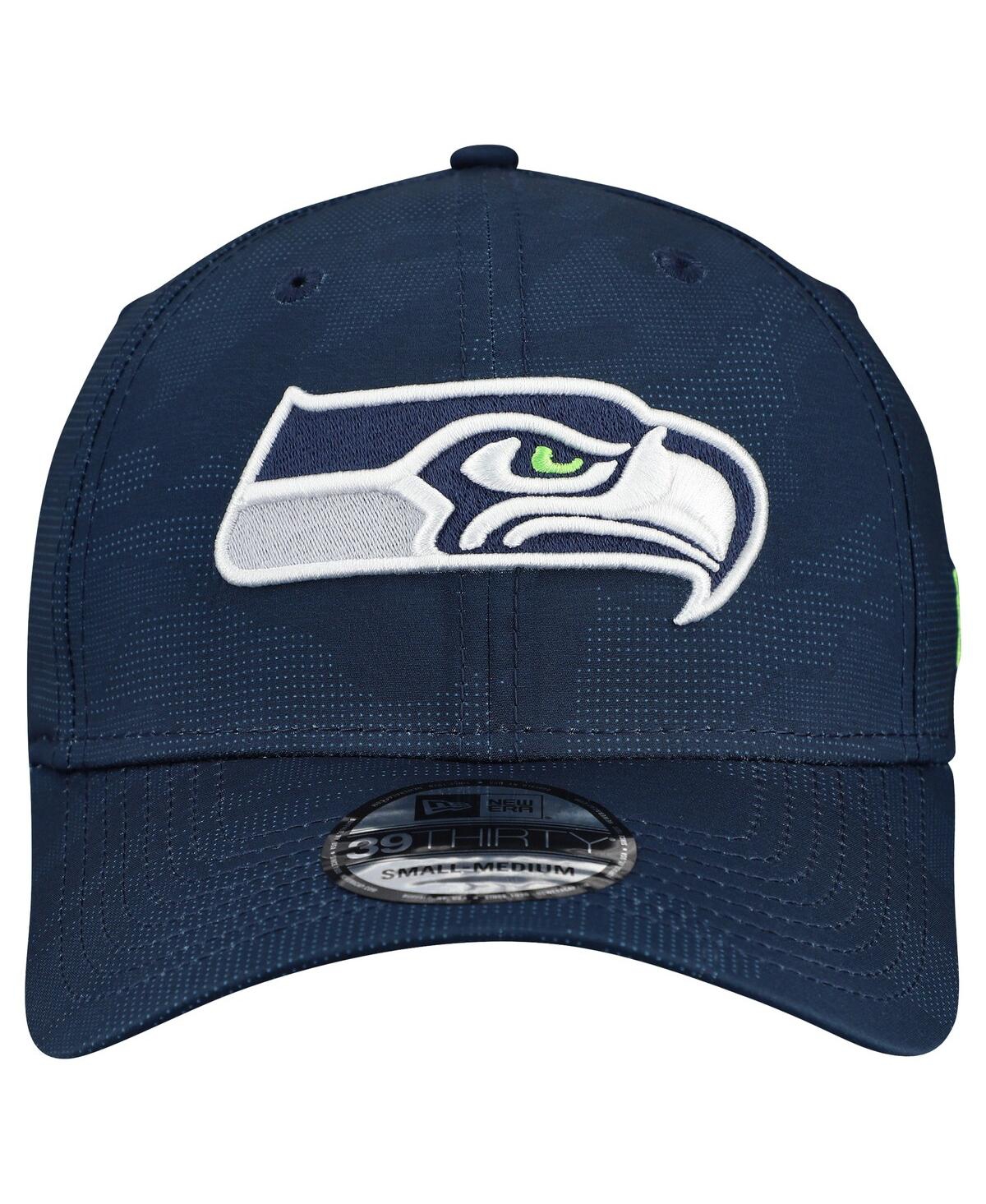 New Era Men's College Navy Seattle Seahawks Tonal Camo 39THIRTY Stretch Fit Hat