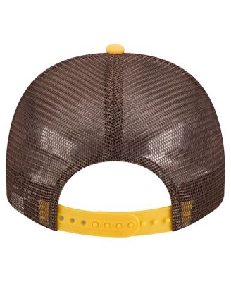 Men's Cream/Brown San Diego Padres Banner A-Frame 9FIFTY Trucker Snapback Hat