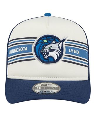Men's and Women's White/Navy Minnesota Lynx Banner Foam Front 9FIFTY A-Frame Adjustable Trucker Hat