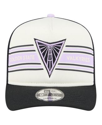 Men's and Women's White/Eclipse Black Golden State Valkyries Banner Foam Front 9FIFTY A-Frame Adjustable Trucker Hat
