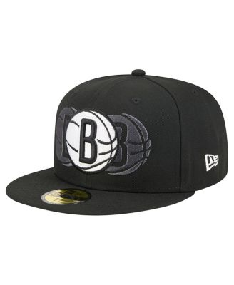 New Era - Men's Black Brooklyn Nets Tri-Hit 59Fifty Fitted Hat