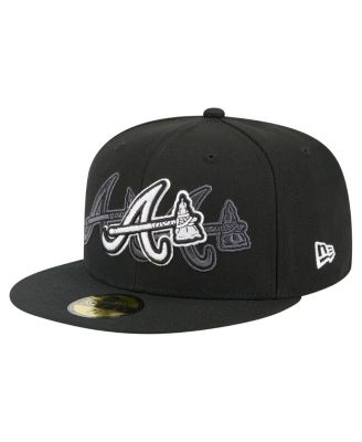 New Era - Men's Black Atlanta Braves Tri-Hit 59FIFTY Fitted Hat