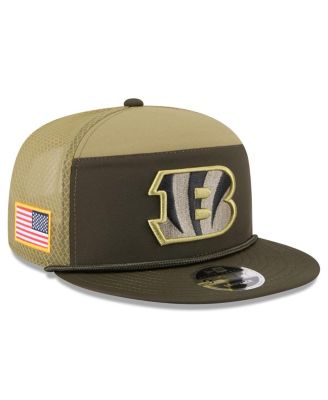 New Era - Men's Dark Green Cincinnati Bengals 2025 Salute to Service Split Panel 9FIFTY Snapback Hat