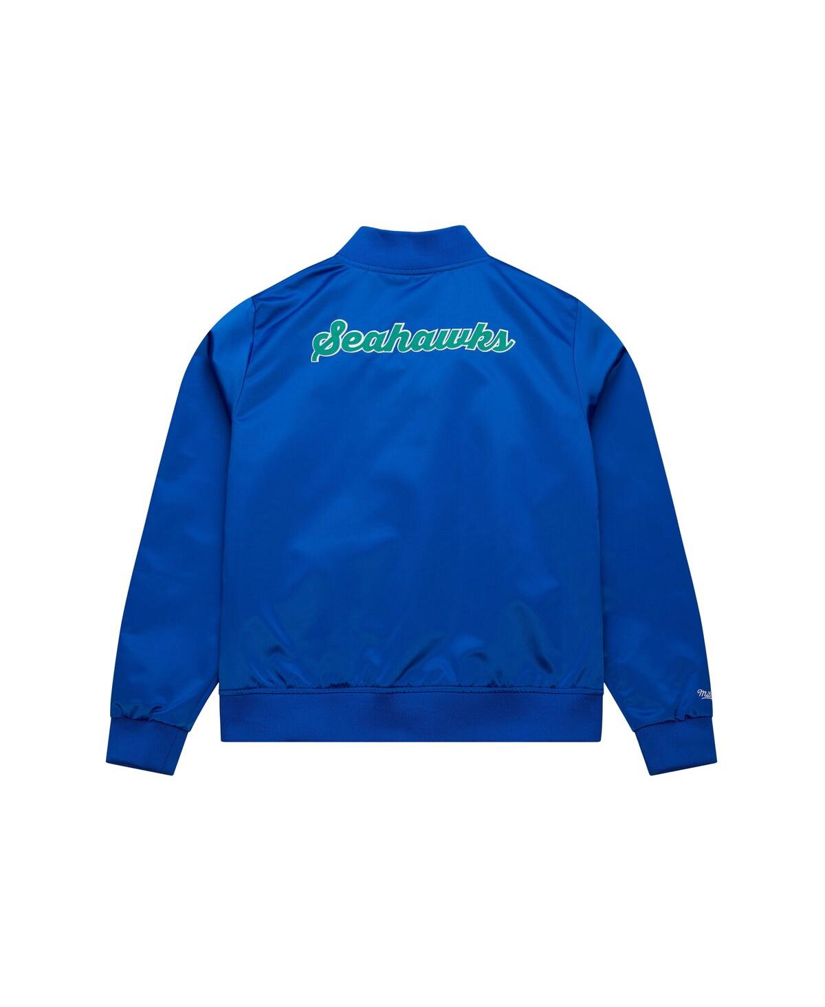 Mitchell & Ness Women's Royal Seattle Seahawks Full-Snap Satin Jacket