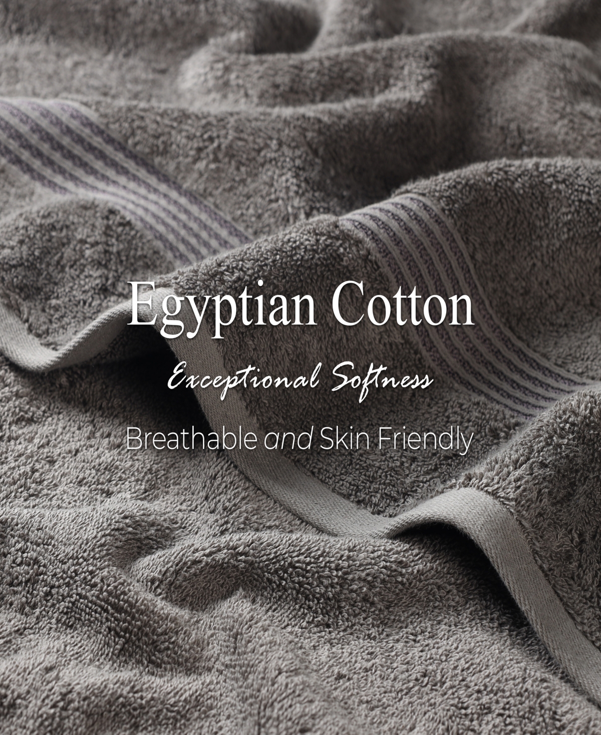 Superior Solid Quick Drying 100% Egyptian Cotton 4-Pc Bath Towel Set