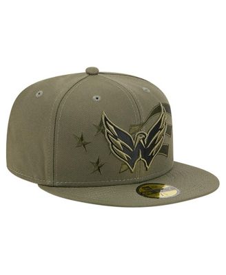Men's Olive Washington Capitals Military Appreciation Flag 59FIFTY Fitted Hat