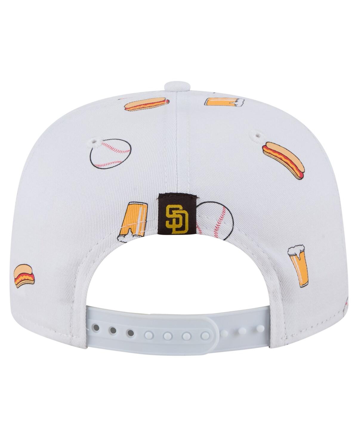 New Era Men's White San Diego Padres Team Cheer Rope 19twenty Adjustable Hat In White