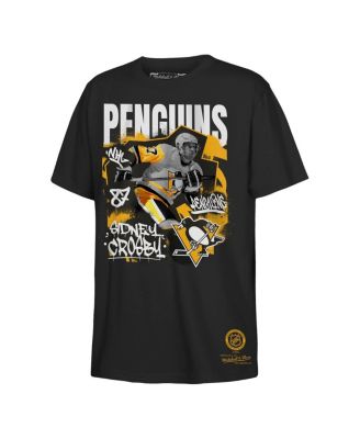 Big Boys and Girls Sidney Crosby Black Pittsburgh Penguins Photo Reel Graphic T-Shirt