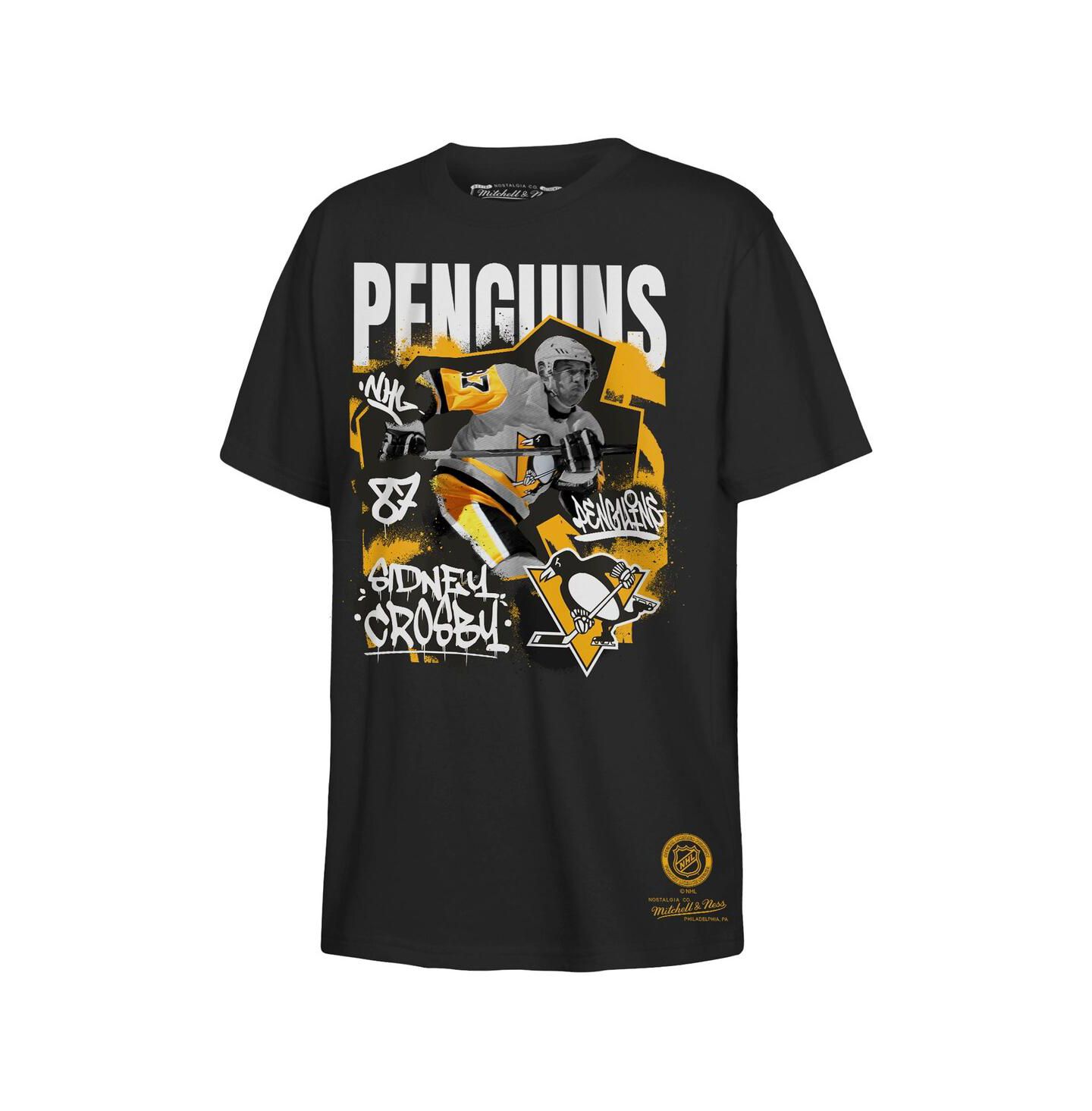 Детская футболка Mitchell & Ness Sidney Crosby Black Pittsburgh Penguins Photo Reel Graphic — фото 2