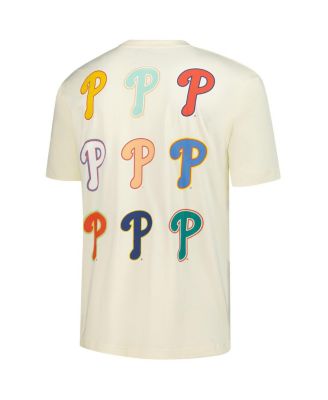 Men's Cream Philadelphia Phillies Ransom Note Oversized T-Shirt