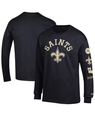 Champion - Men's Black New Orleans Saints Seal Long Sleeve T-Shirt