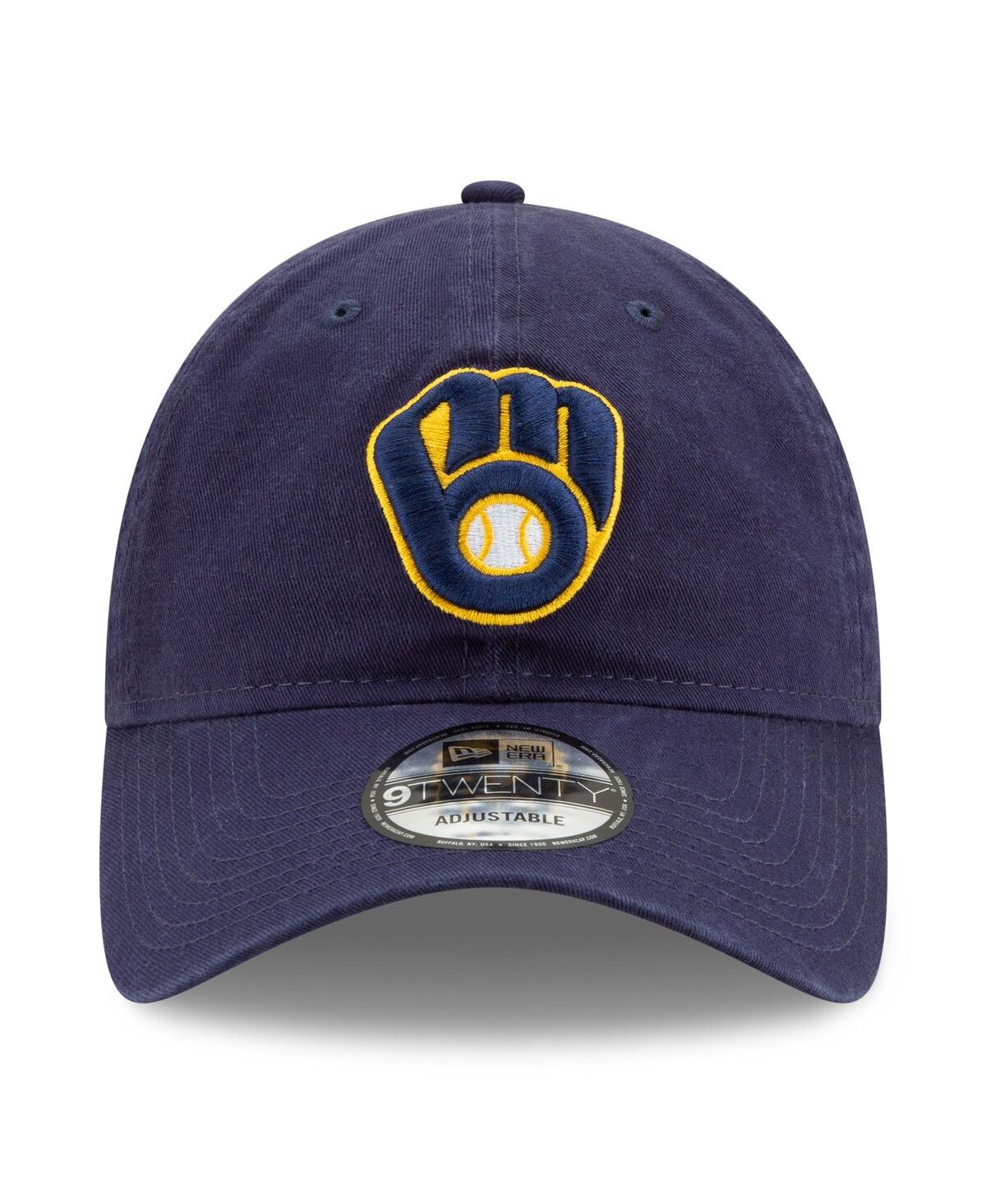 New Era Men's Navy Milwaukee Brewers 2025 Mlb Postseason Side Patch 9TWENTY Adjustable Hat