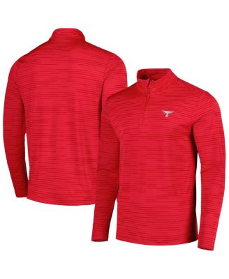 LevelWear - Men's Red TOUR ship Logo Quarter-Zip Top