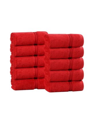 Solid Quick Drying 100% Egyptian Cotton 10-Pc Washcloth Set