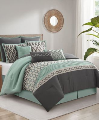Caval Geometric 10-Pc. Comforter Set, Queen