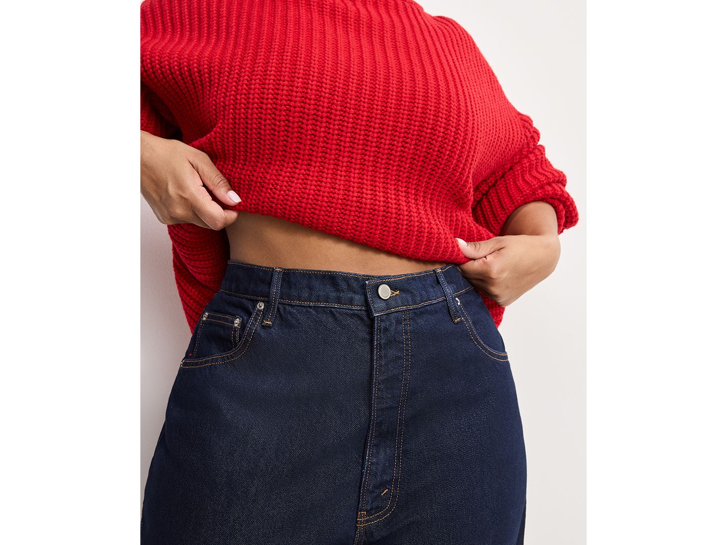 Женские джинсы Good American Good Relaxed Baggy Low-Rise Jeans, Regular and Plus, цвет: Индиго — фото 7