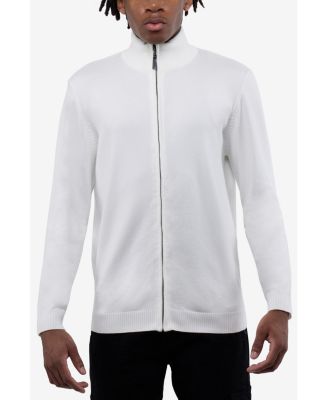 Men's Full Zip Mock Neck Sweater