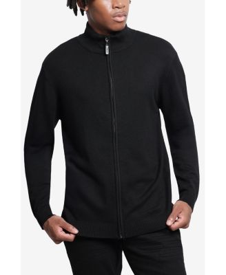 Men's Full Zip Mock Neck Sweater