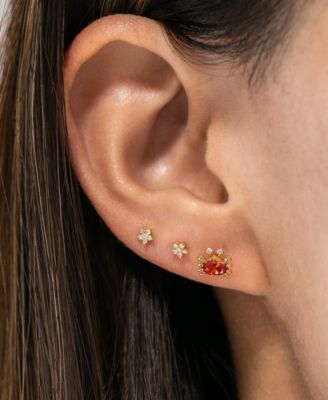 Crystal Gold Plated Cutie Crab Stud Earrings