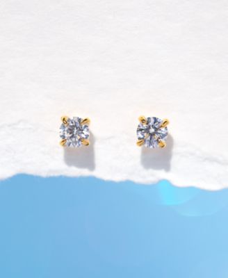 Crystal Gold Plated Dainty Brilliance Studs