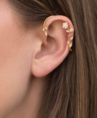 Crystal Island Bloom Crawler Ear Cuff