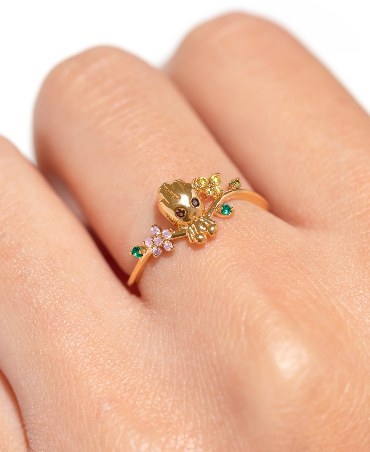 Girls Crew Crystal Marvel's I Am Groot Adjustable Ring